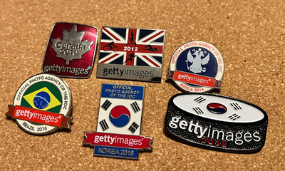 Getty Images Official Olympic Media pins 2010 2012 2014 2016 2018