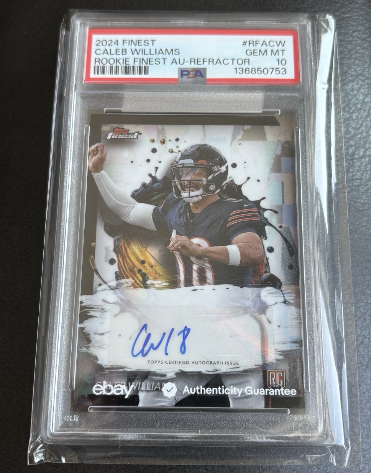 Caleb Williams Topps Finest #161 Refractor