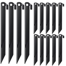 16 Pcs Plastic Stakes 12 inch Heavy Duty Tent Stakes, Inflatables Stakes, Out...