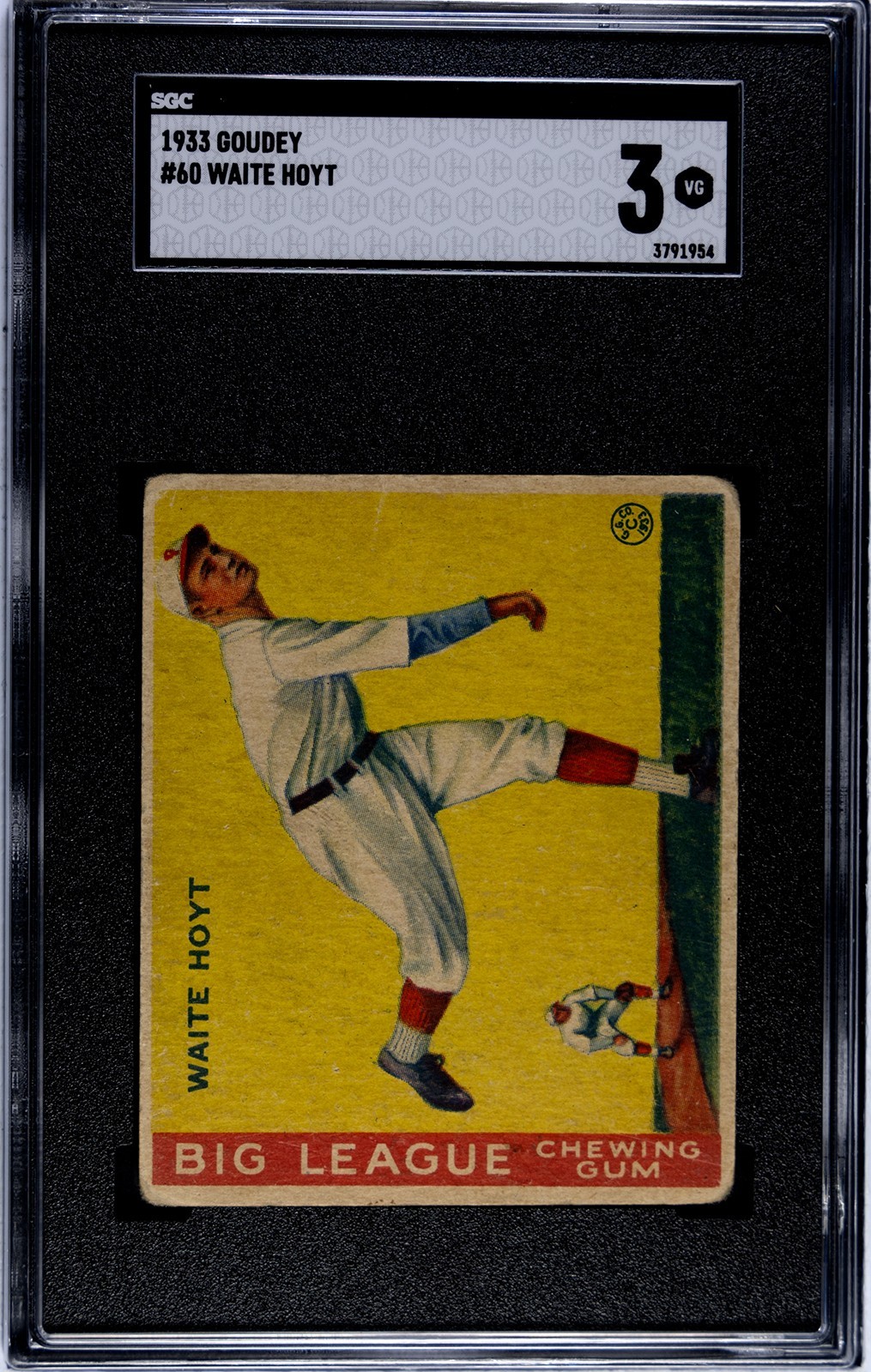 1933 Goudey Waite Hoyt #60 SGC 3 *SET BREAK*