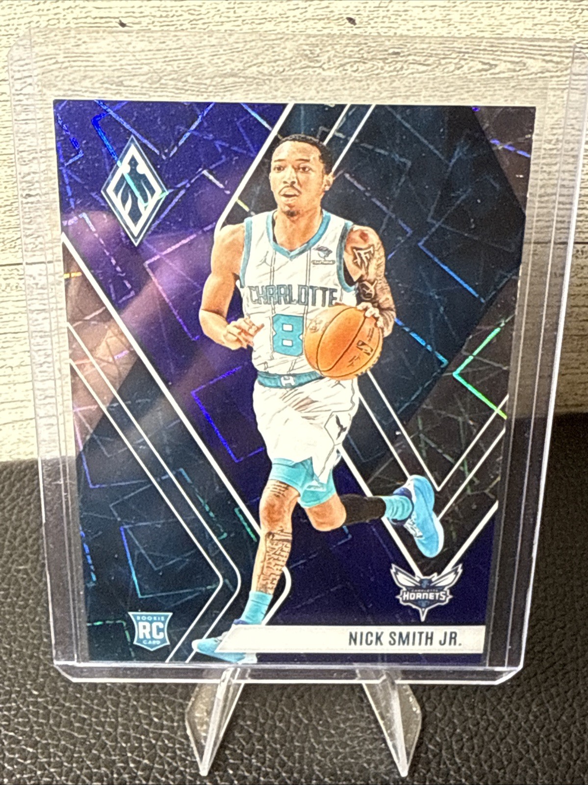 2023-24 Panini Phoenix Rookies Nick Smith Jr. #255 Blue Lazer Phoenix /275 (RC)