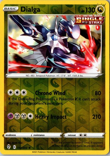 Dialga 112/203 Rare Evolving Skies Pokemon Reverse Holo NM