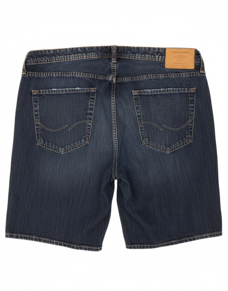 Pantalones Cortos Denim JACK & JONES Para Hombres Calce Regular 2XL W42 Azul Marino Algodón DZ28 Foto 2 de 4