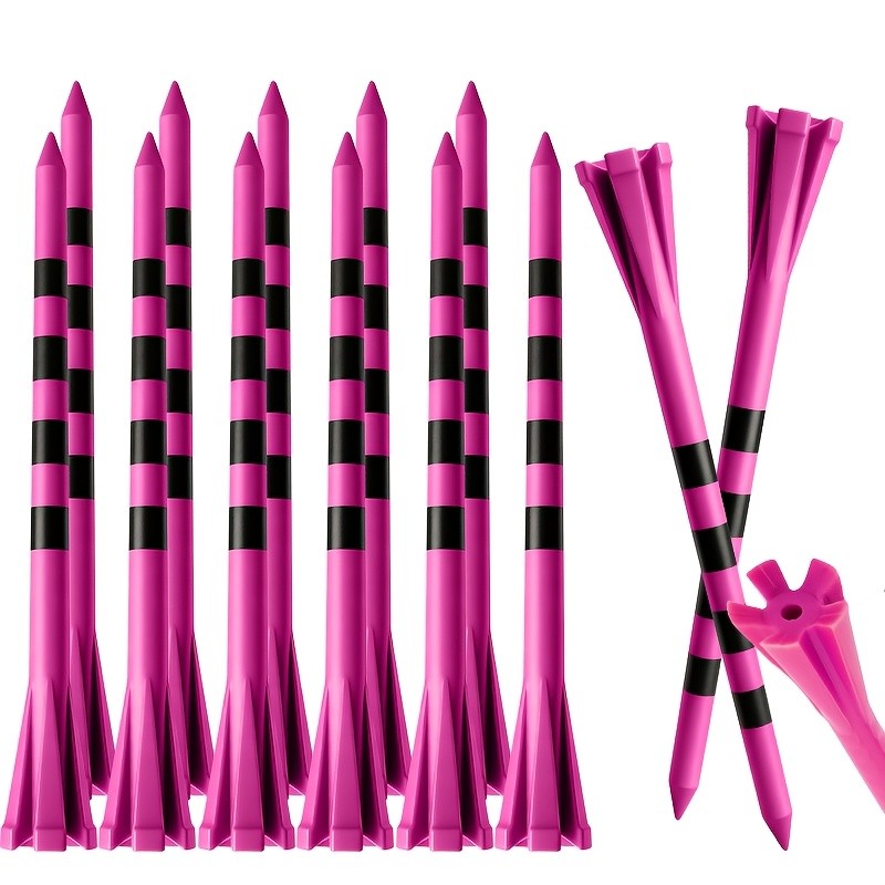 Tees Extra Long 4/5 Inch 30 Pack,with 5 Prong & Striped Desi