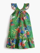 Crewcuts J Crew Girls Tropical Floral Ruffle Dress Size 12 NWT 79.50 Retail