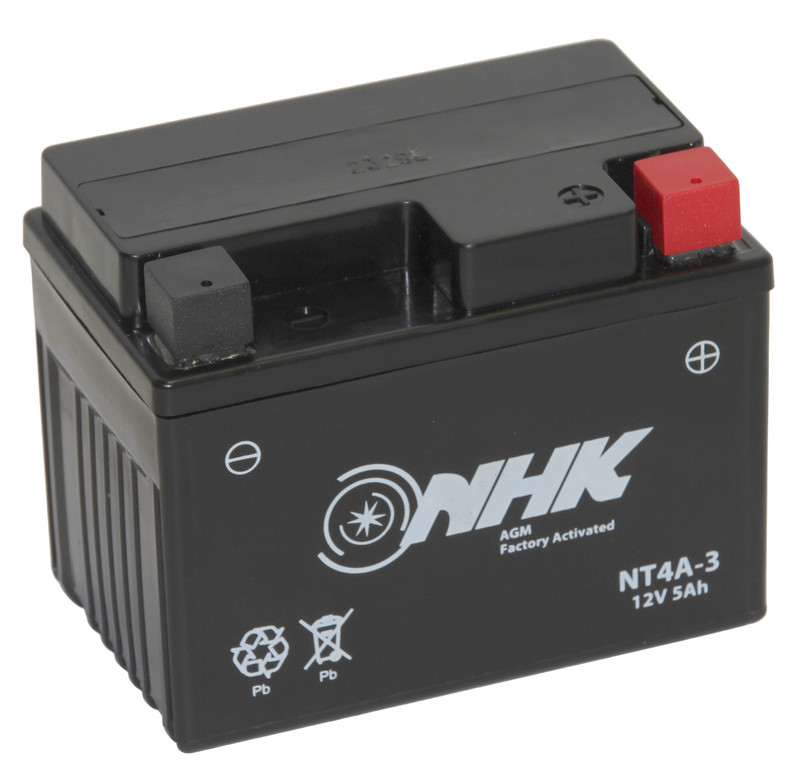 Batterie gel 12v 4AH sans entretien pour scooter Gilera et moto Derbi GP1