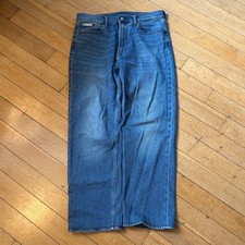 Calvin Klein Jeans Mens 34x29 Relaxed 90s Fit Straight High Rise Denim Cotton