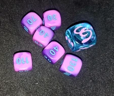 Pokemon TCG Dice Set New - Teal & Purple Dice As Shown In Photo SHIPS FREE