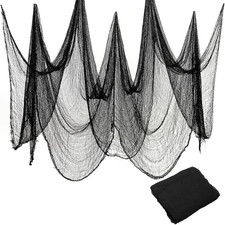 Halloween Creepy Cloth Black 200  40 Inch Gauze Fabic