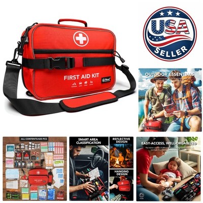 430-Piece  Waterproof First Aid Kit for Home, Travel & Outdoor Safety