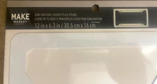 Sublimation License Plate Frame New in Box 4 Holes White