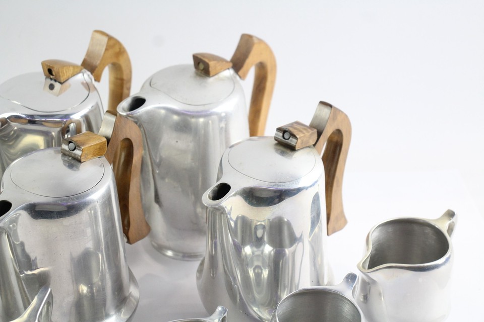 Vintage Picquot Ware Complete Tea Service Aluminium Kitchenware Job Lot ...