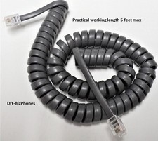 5-Pack Lot Avaya Magix IP-Office Phone Handset Cord 4400 4600 Series Gray 9Ft
