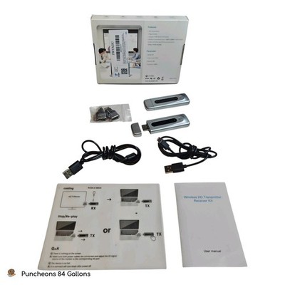 Wireless HDMI Transmitter and Receiver with 328FT/100M 4K Decode LED Display