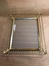 Vintage Ornate 1950s Gold Tone Twisted Metal Desige 8x10 Picture Frame