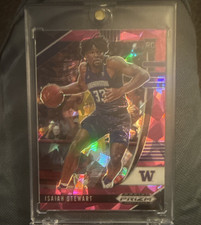 Panini 2020 Prizm Draft Picks Isaiah Stewart Washington Cracked Ice Rookie #66