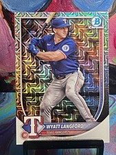 2025 Bowman Chrome - Wyatt Langford #36 Mega Box Mojo Refractor