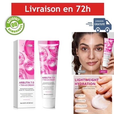 Crème visage anti-taches 60 ml Arbutine Acide tranexamique Hydratante - Photo 1/4