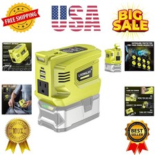 200W Real Power Inverter Compatible with Ryobi 18V, DC 18V to AC 110-120V Bat...