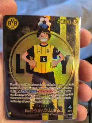 Monkey D Luffy ST13-003 BVB Borussia Dortmund ONE PIECE Card Englisch PROXY
