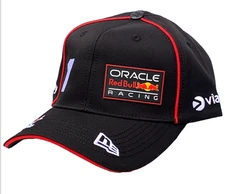 F1 Racing 2025 ORBR #1 Black Racing Cap. Red Piping. Factory 2nd.