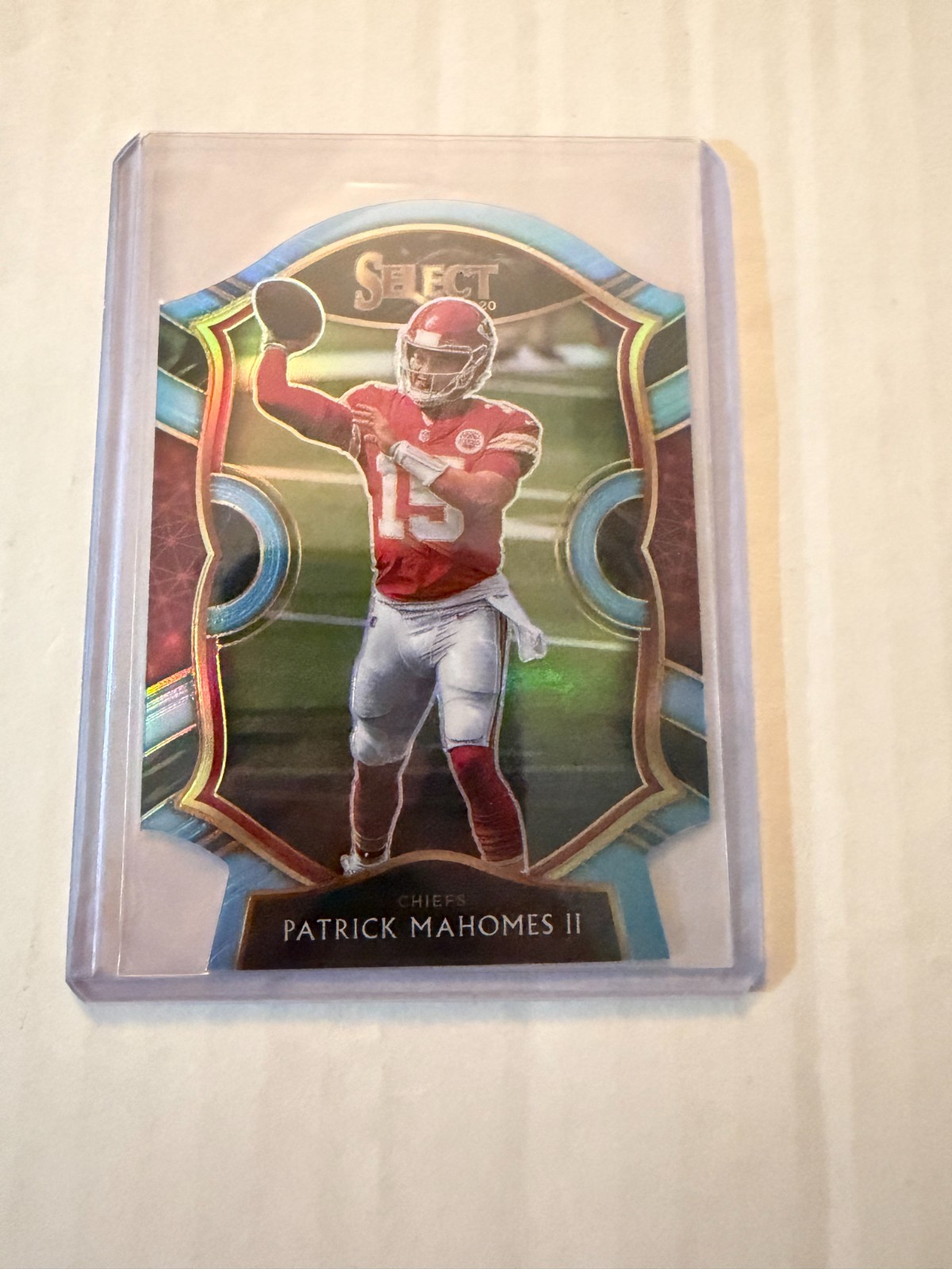 2020 Panini Select Light Blue Prizm Die-Cut #2 Patrick Mahomes