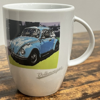 Seltmann Weiden Bavaria Blue Volkswagen VW Bug Zubehoer Germany Coffee Mug Cup