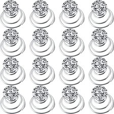 60 Pieces Gems Rhinestone Crystal Twisters Set Spiral Hair Pin Flower Clear