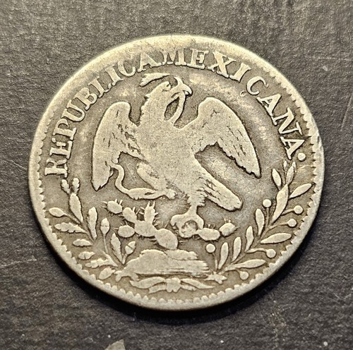 1838 Zs PJ 1 Real Mexico Silver Silver Coin - Picture 3 of 8