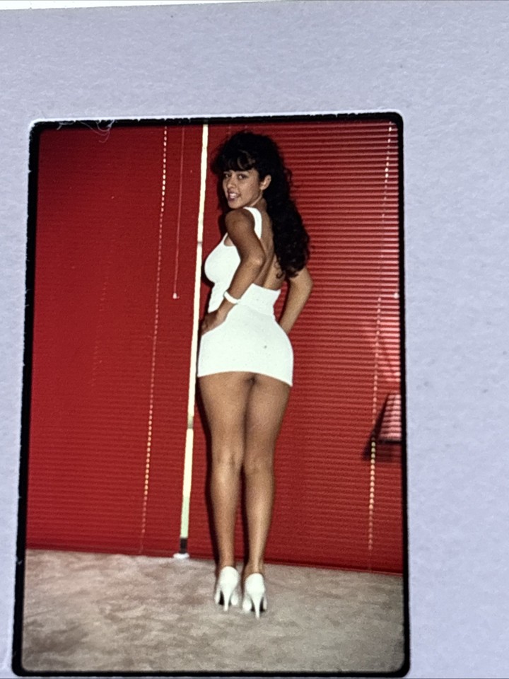 VTG (10) 1988 Female White Dress Sexy Risqué Nude 35mm Transparency ...