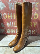 Salvatore Ferragamo Size 8.5 Women s Tall Camel Color Boots