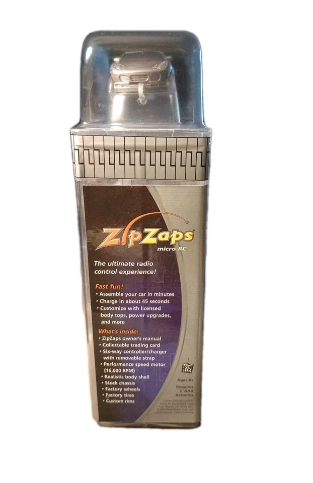 New Sealed Zip Zaps Micro RC Porsche 911 Turbo Silver Kit 1:64 - Image 3 of 4