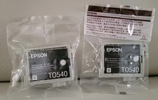 2pk Genuine EPSON 54 T0540 GLOSS OPTIMIZER Ink Cartridges  NEW  SEALED PACKS