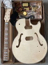 Diy Electric Guitar Archtop Kit Natural F-Hole 335Jazz Hollow Gold Accessories