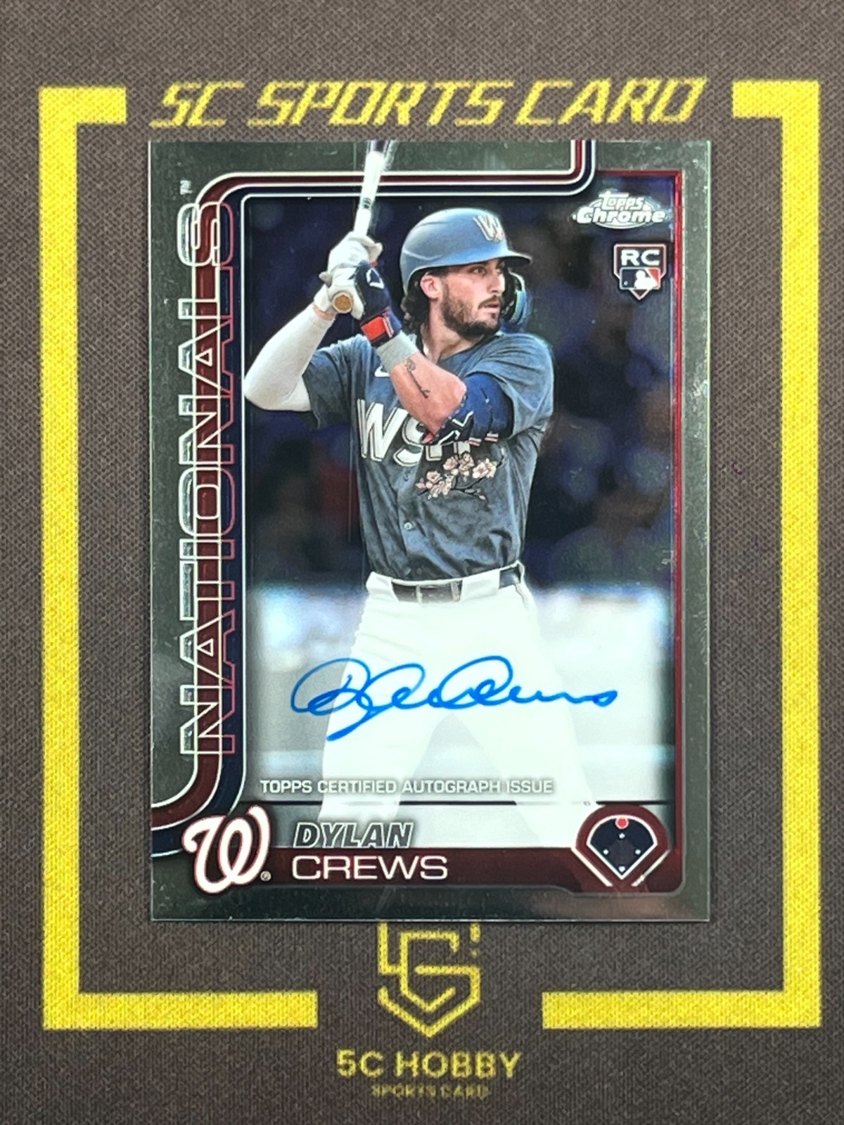 2025 Topps Chrome Rookie Chrome Auto Dylan Crews FCSDL