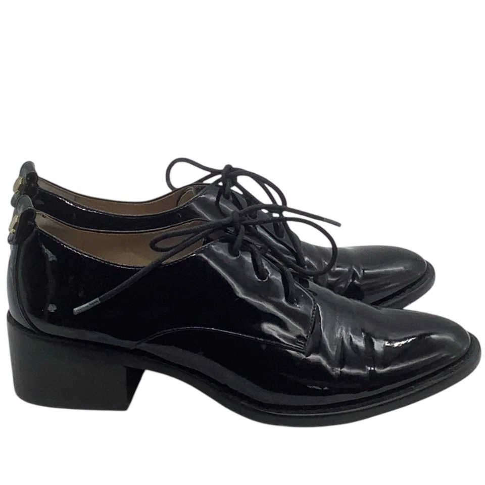 Zapatos Derby LOUISE ET CIE Lo-Fenn con cordones charol negro 8 tacones Oxford con Foto 2 de 4