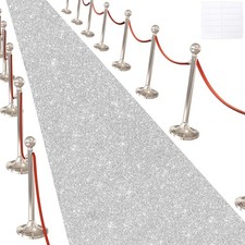 Glitter Carpet Runner for Party -200 GSM Thickness Non-Woven Fabric Runner Ru...