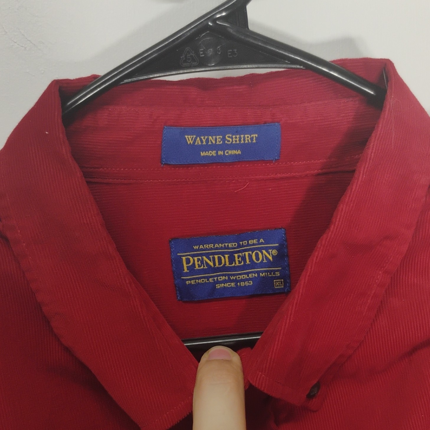 Pendleton Wayne Red Corduroy Button-Up Shirt XL L… - image 4