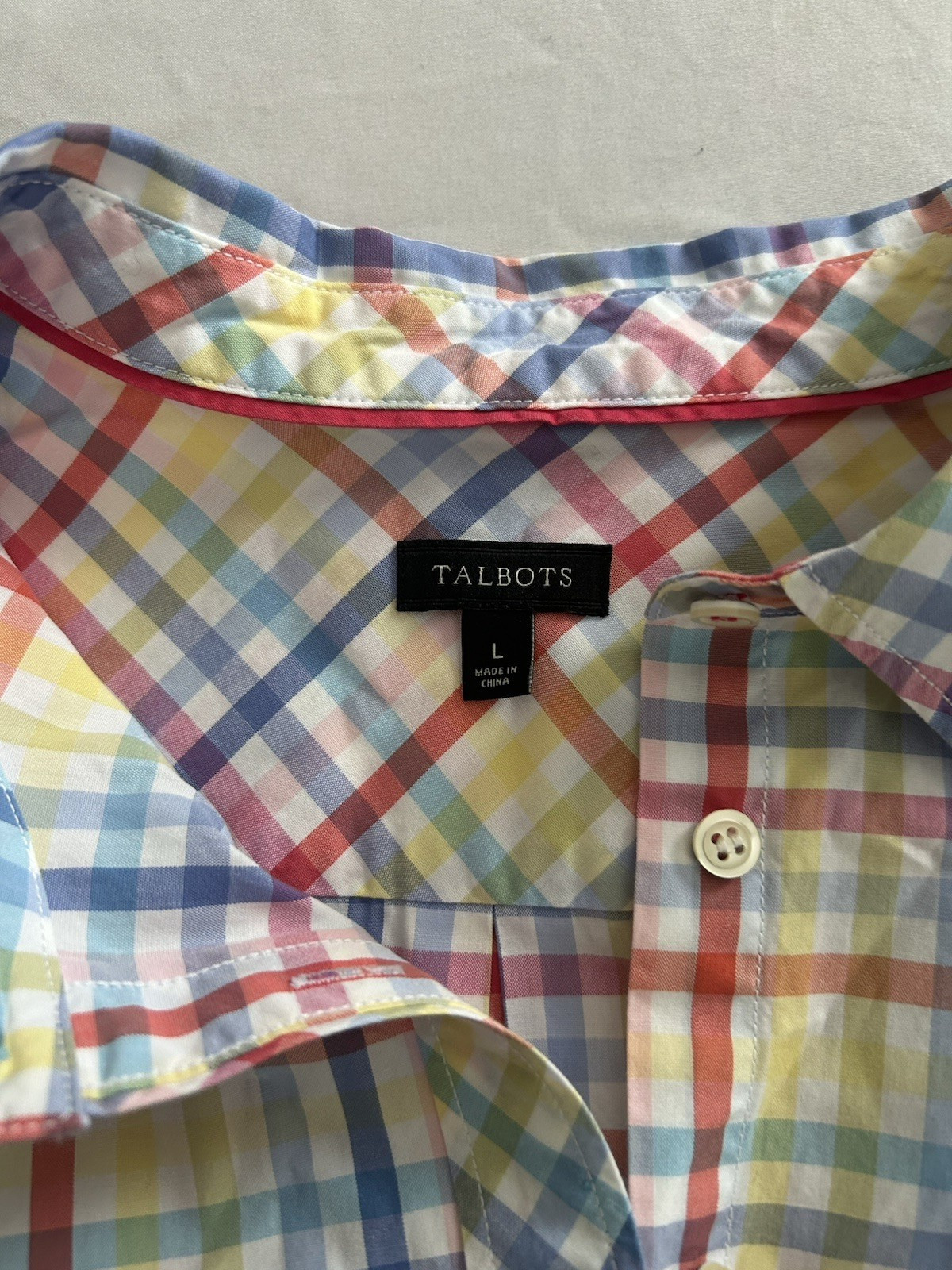 Talbots Plaid Collared Button Front Blouse Womens… - image 3
