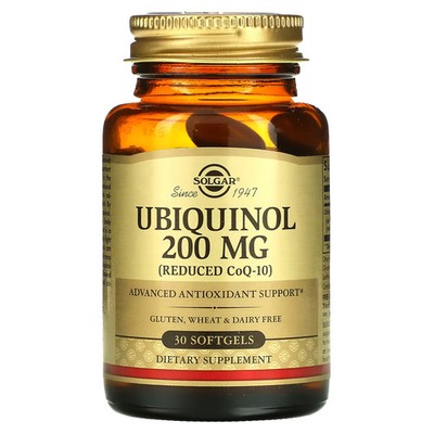 2 X Solgar, Ubiquinol (Reduced CoQ10), 200 mg, 30 Softgels