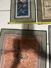 Lots Of 7 Medium Vintage Chinese Silk Embroidery Four Season And Bird Park — photo 7