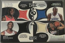 DWIGHT HOWARD ANDRE IGUODALA GORDON OKAFOR 2004-05 TOPPS QUAD PATCH SP /450