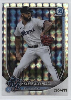 2025 Bowman Chrome Geometric Refractor 265/499 Sandy Alcantara #48 1i7n