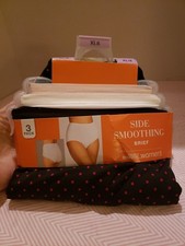WARNER'S WOMEN'S SIDE SMOOTHING BRIEF PANTIES 3 PACK SIZE XL8 NEW