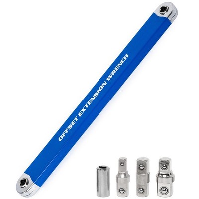 Ratchet Wrench Extender, Tight Reach Extension Wrench Set with 1/2'', 1/4'' and...