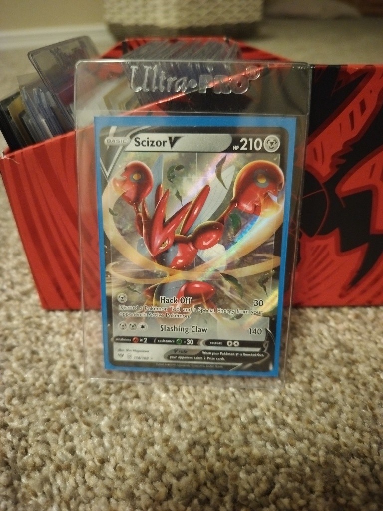 Scizor V 118/189 Darkness Ablaze NM Ultra Rare Full Art Pokemon Card 