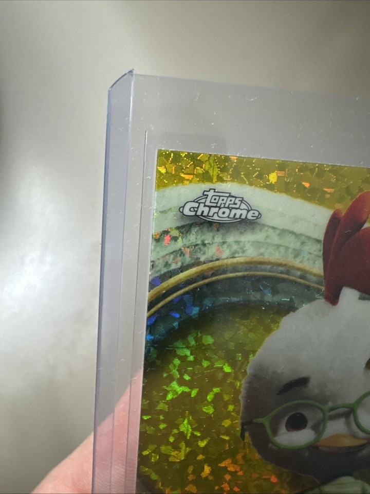 Topps Chicken 2025 Topps Chrome Disney Chicken Little Yellow Mini Diamonds Refractor ...