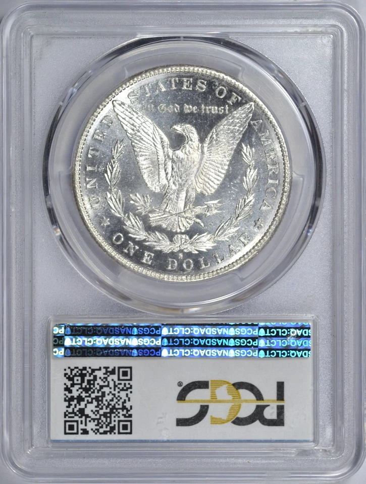 1890-S MORGAN SILVER DOLLAR PCGS MS63 PL BLAST WHITE PROOFLIKE - Image 2 of 3