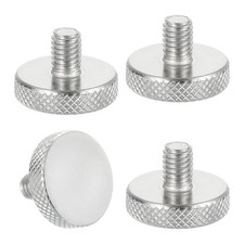 M6x8mm Knurled Thumb Screws 20mm Dia. Stainless Diamond Knurled Screw 4 Pcs