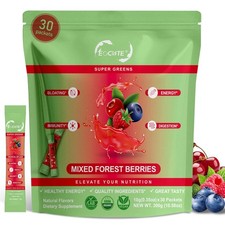 Super GREENS Powder Berry Flavor Bloating Relief, Gut Health  More 30 packet